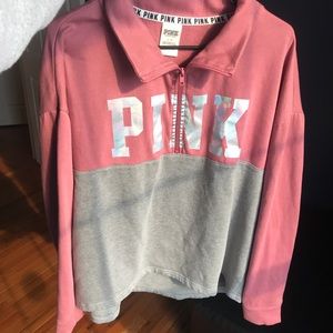 PINK quater zip